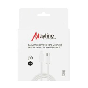 Câble Type-C vers Lightning Nylon Tressé 27W - 1M