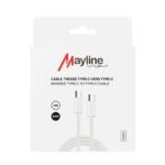 Câble Type-C / Type-C 60W nylon tressé - 2M