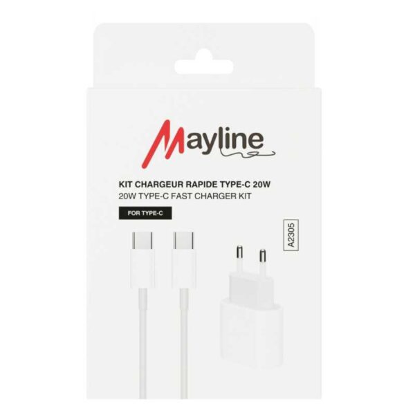 Kit Chargeur Rapide Câble Type-C vers Type-C 20W