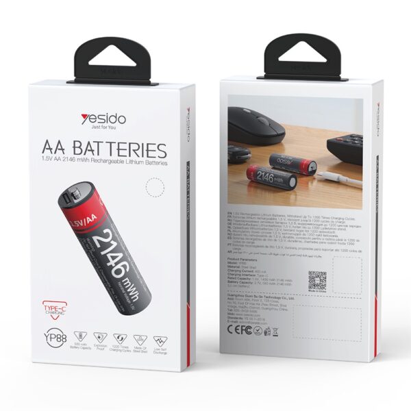 Pack de 4 Piles Rechargeables - USB-C