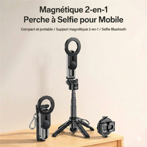 Perche Selfie & Trépied 2-en-1 WowSelf - Avec télécommande