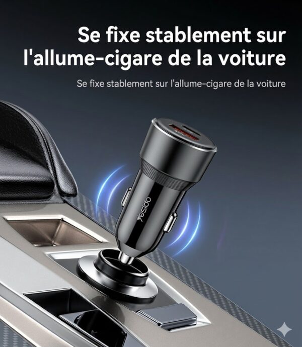 Chargeur Voiture Rapide 50W - USB & Type-C
