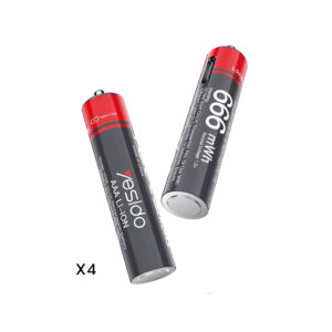 Pack de 4 Piles Rechargeables AAA - USB-C